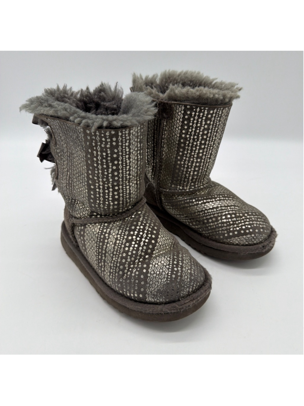 UGG Boots 10 (Toddler Girl) Silver Sparkle